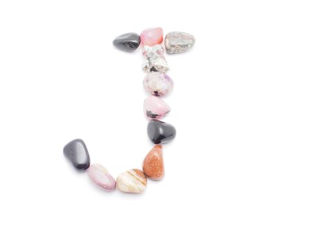 letter from minerals on a white backgroundの写真素材