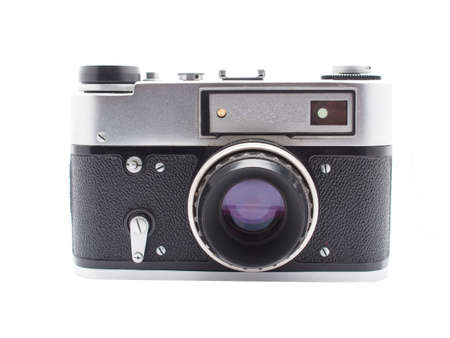 old camera on a white backgroundの写真素材