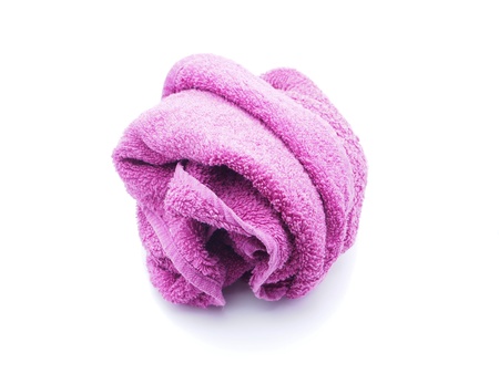 Towel on a white backgroundの写真素材
