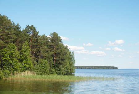 beautiful lake in Kareliaの写真素材