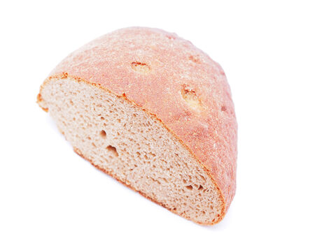 bread on a white backgroundの写真素材