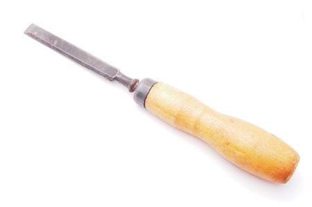 chisel on a white backgroundの写真素材