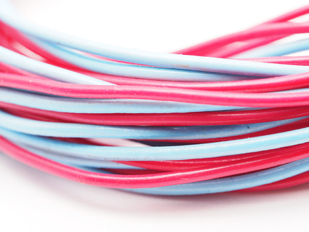 multicolored wire on a white background