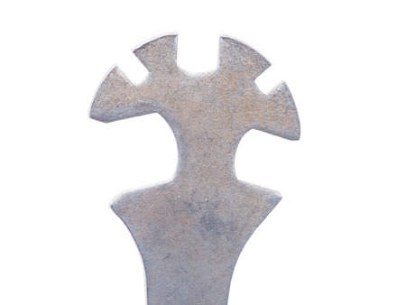 cycling key on white backgroundの写真素材