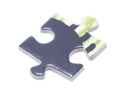 puzzle on a white backgroundの写真素材