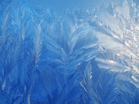 frost patterns on glassの写真素材
