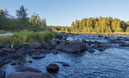 Russian river in summer