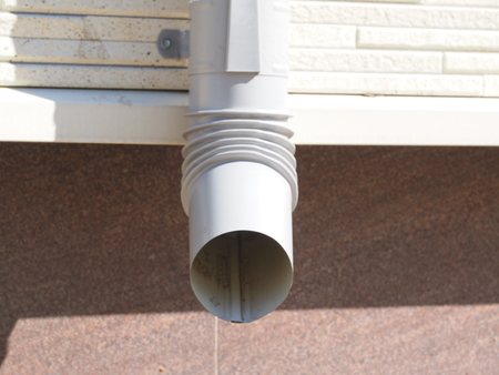 rainwater pipe in the houseの写真素材