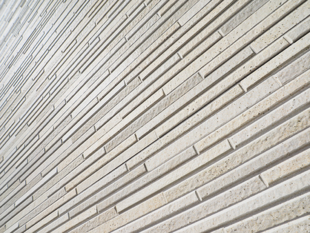 lined with stone white wall. background