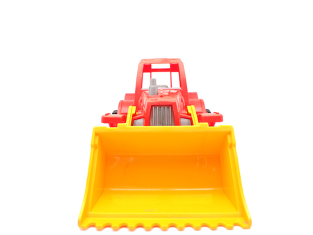 toy tractor on a white background