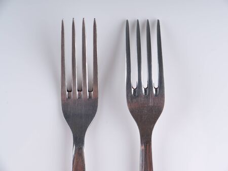 Fork on a gray background