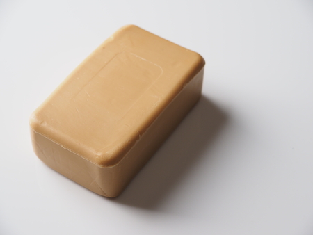 Soap on a gray backgroundの写真素材