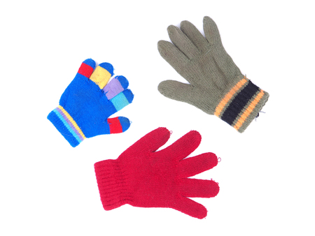 baby gloves on white background