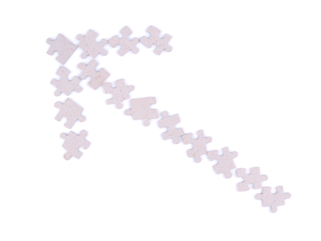 Puzzle on a white backgroundの写真素材