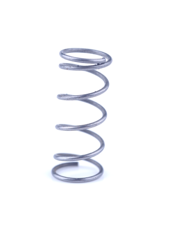steel spring on white backgroundの写真素材