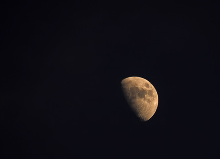 moon on a black skyの写真素材