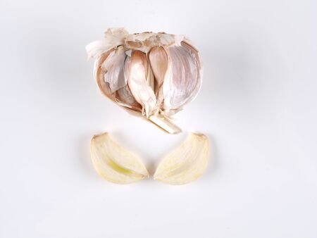 garlic on a light backgroundの写真素材