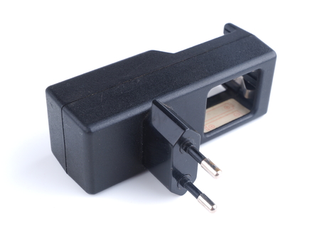 Battery charger for white background