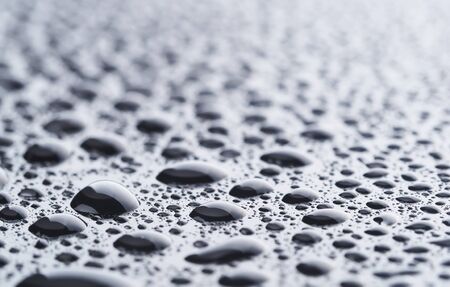 Drops on a dark glass background