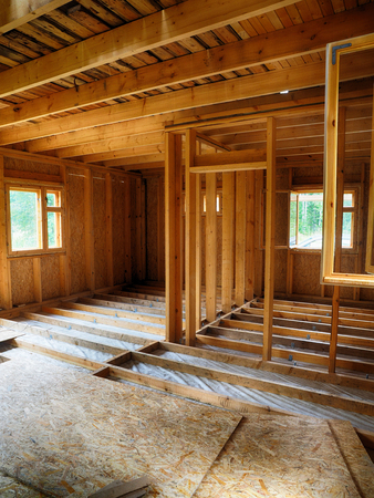 Flooring in frame houseのeditorial素材