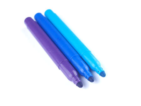 Markers on white backgroundの写真素材