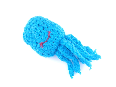 toy octopus on white backgroundの写真素材