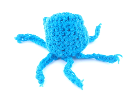 toy octopus on white backgroundの写真素材