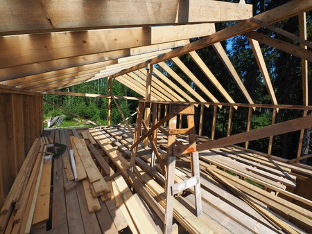 construction of a frame house