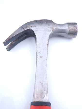 hammer on white backgroundの写真素材