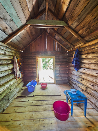 an old Russian bath. villageの写真素材