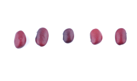 dry beans on white background