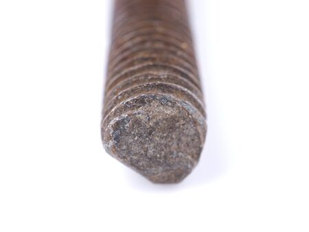 rusty bolt on a white background