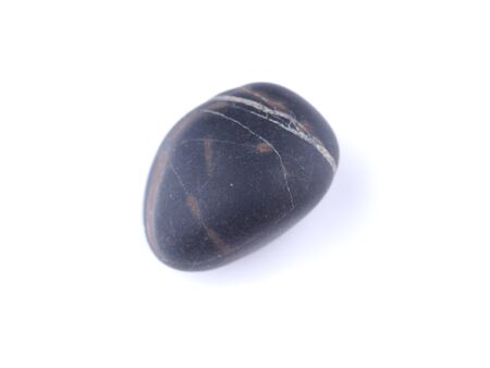 black stone on a white background