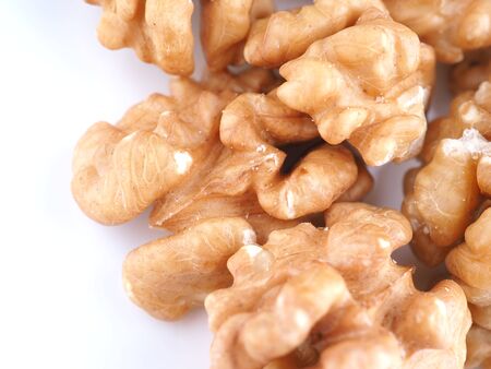 walnuts on a white background