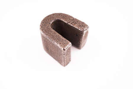 small magnet on white background