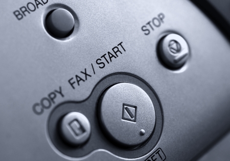 Fax machine detail close upの写真素材