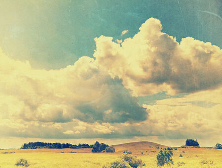 Vintage countryside backgroundの写真素材