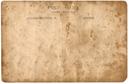 Postcard isolated on whiteの写真素材