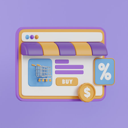 Concept of Seo Optimization for website and mobile website. Landing page template. 3D Vector Illustrations.の写真素材