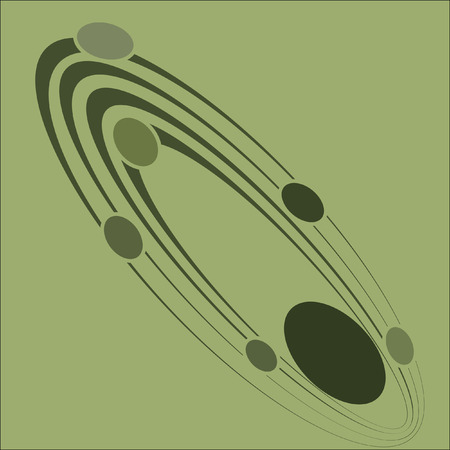 structure of the wonderful atom of mediterranean oliveのイラスト素材