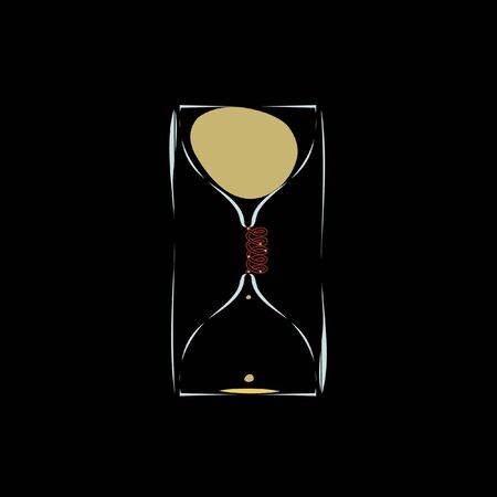 hourglass with solenoid to slow down the timeのイラスト素材