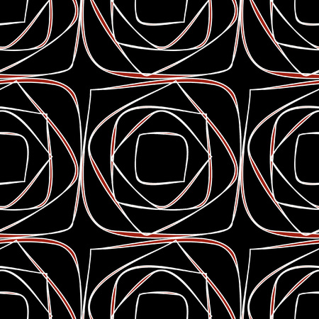 red and white squares on a black backgroundのイラスト素材