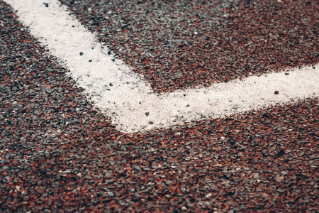 street football field. white stripe football pitch.の写真素材