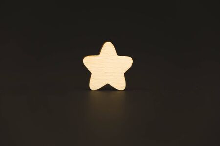 one white star on a black background.の写真素材