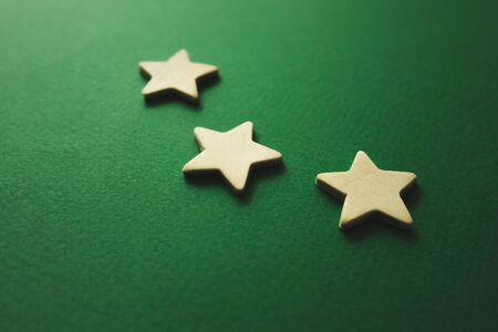 white stars on a green backgroundの写真素材