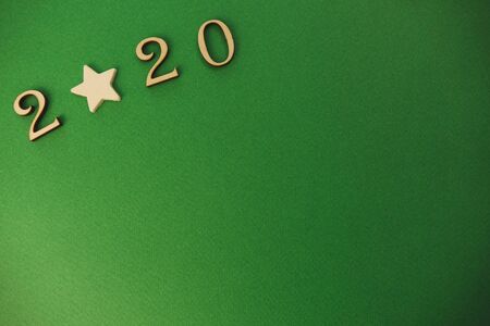 2020 year concept. inscription 2020 on a green background.の写真素材