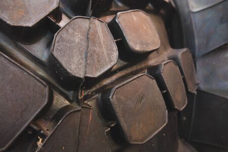 Automobile wheel. Rubber tires. Summer rubber set for the car. Wheel tread pattern.
