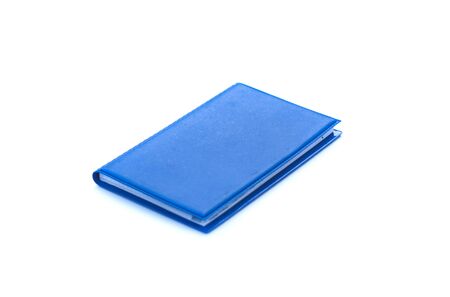 small blue Notepad isolated on white background.の写真素材