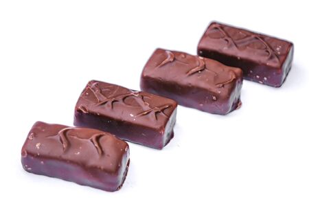 chocolate bar isolated on white background.の写真素材