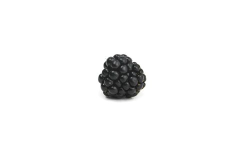 Fresh, delicious blackberry isolated on white background.の写真素材
